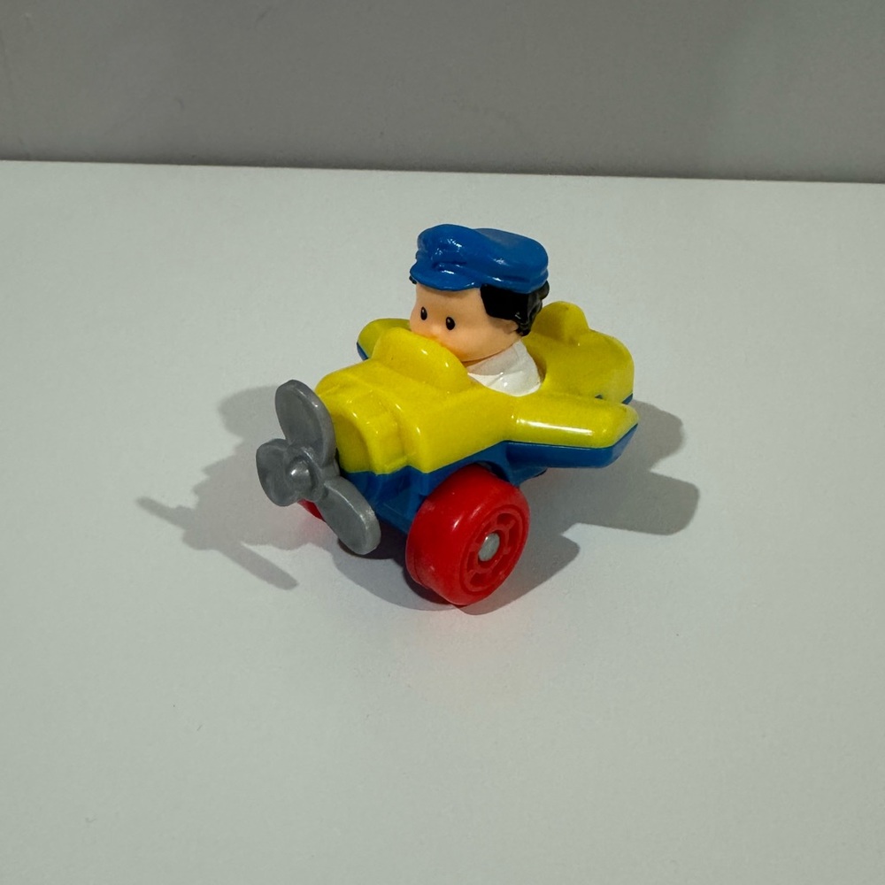 Yellow & Blue Kids Toy Airplane with Pilot Figure